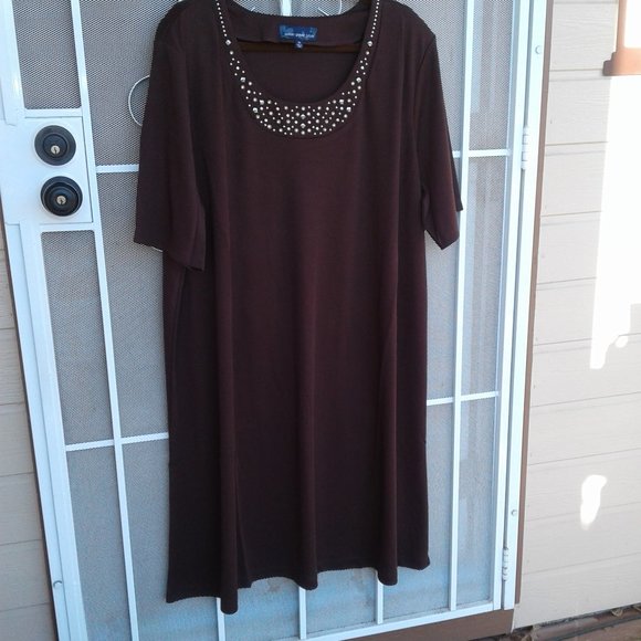 Susan Graver Dresses & Skirts - * Susan Graver Brown Mid-length Dress Sz 3X NWOT